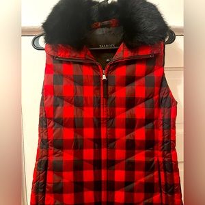 Talbots Vest with Removable Fur